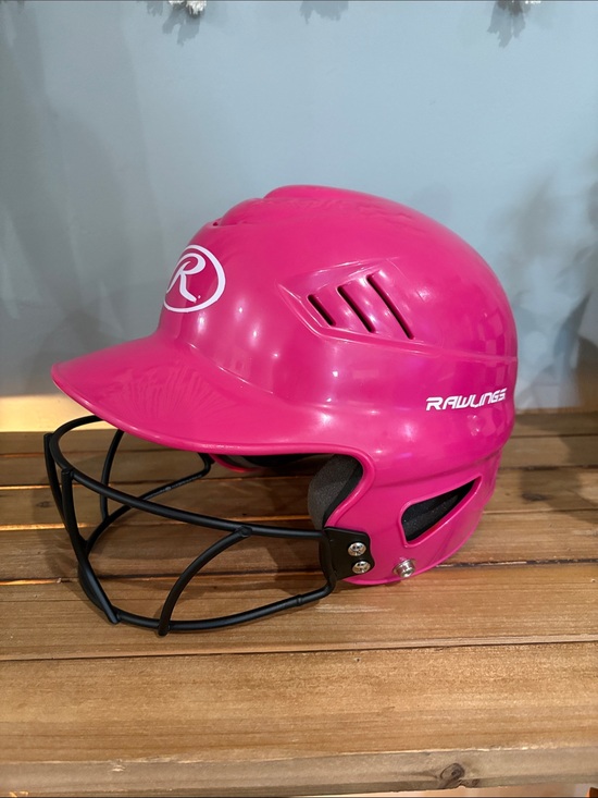 Rawlings Other - Rawlings Hot Pink Batting Helmet with Black Faceguard